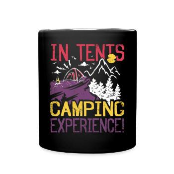 In tents camping experience! - Tasse einfarbig - Schwarz - Vorne