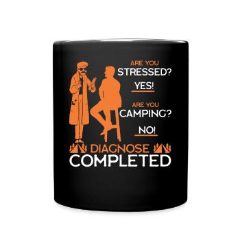 Stress Camping - Tasse einfarbig - Schwarz - Vorne