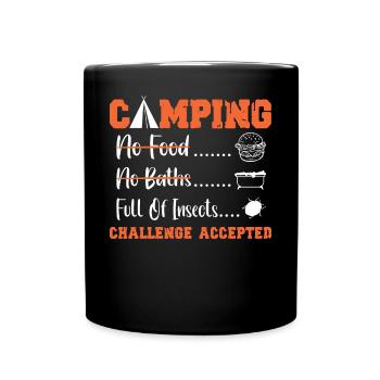 camping Challenge accepted - Full Colour Mug - black - Front