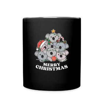 Joyeux Noël Koala Veille de Noël Koalas - Mug uni - noir - Devant