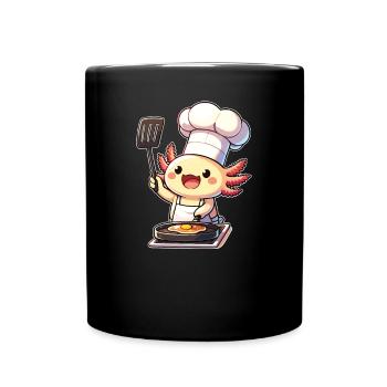 Breakfast Fry Axolotl Cook - Full Colour Mug - black - Front