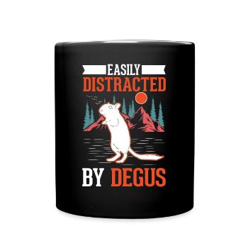 Degu cadeau arbuste rat forêt degu - Mug uni - noir - Devant