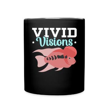 Flowerhorn Fish Lover Freshwater Aquarium Fish - Full Colour Mug - black - Front