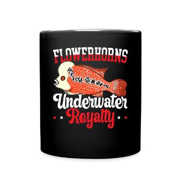 Flowerhorn Fish Lover Freshwater Aquarium Fish - Full Colour Mug - black - Front
