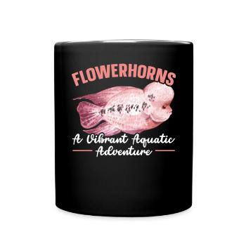 Flowerhorn Fish Lover Poisson d’eau douce d’aquarium - Mug uni - noir - Devant