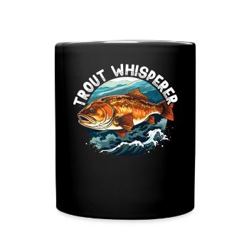 Speckled Trout Fish Fisher Fisherman Fishing - Full Colour Mug - black - Front