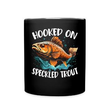 Speckled Trout Fish Fisher Fisherman Fishing - Full Colour Mug - black - Front