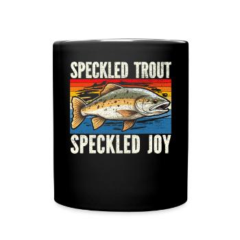Speckled Trout Fish Fisher Fisherman Fishing - Full Colour Mug - black - Front