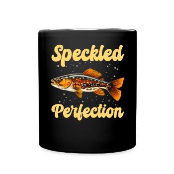 Speckled Trout Fish Fisher Fisherman Fishing - Full Colour Mug - black - Front