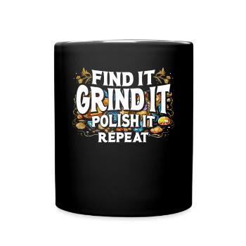 Artistes lapidaires Lapidistes Polissage de pierres précieuses - Mug uni - noir - Devant