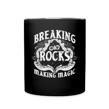 Geode Cracker Mineral Rock Geologe - Tasse einfarbig - Schwarz - Vorne