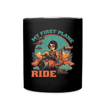 My First Plane Ride 59 - Full Colour Mug - black - Front