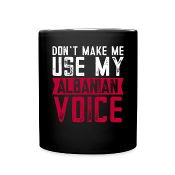 Albanische Flagge Albanischer Adler Shqiponja - Tasse einfarbig - Schwarz - Vorne