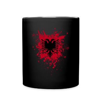 Albanische Flagge Albanischer Adler Shqiponja - Tasse einfarbig - Schwarz - Vorne