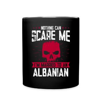 Albanische Flagge Albanischer Adler Shqiponja - Tasse einfarbig - Schwarz - Vorne