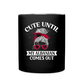 Albanian Flag Albanian Eagle Shqiponja - Full Colour Mug - black - Front