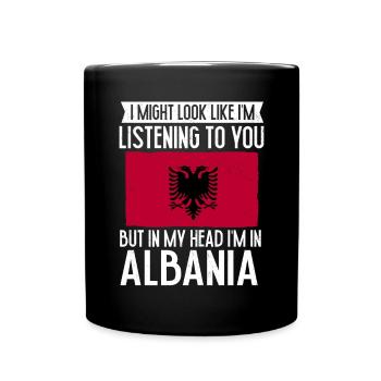 Albanian Flag Albanian Eagle Shqiponja - Full Colour Mug - black - Front