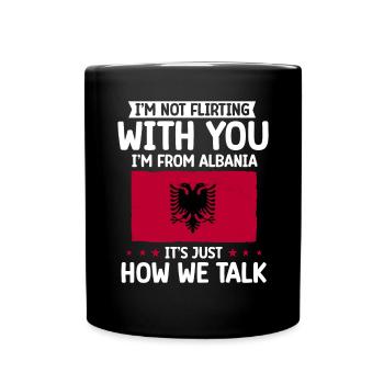 Drapeau albanais Aigle albanais Shqiponja - Mug uni - noir - Devant