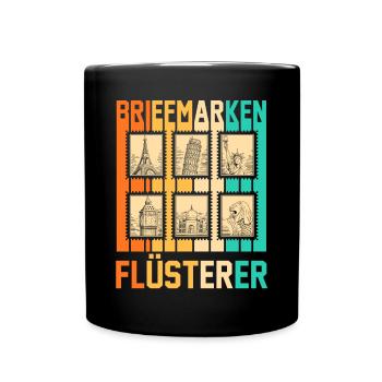 Philatelie Briefmarkensammlung Briefmarkensammler - Tasse einfarbig - Schwarz - Vorne