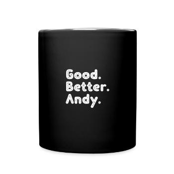 Good better Andy - Tasse einfarbig - Schwarz - Vorne