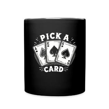 Pick a Card - Magical Gift for Magicians - Full Colour Mug - black - Front