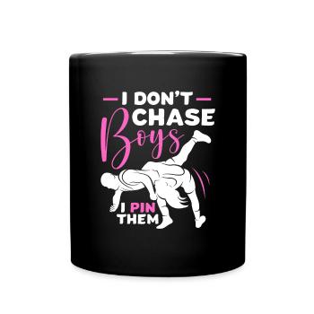 Wrestling Wrestler Fight Wrestling Ringer Gift - Full Colour Mug - black - Front