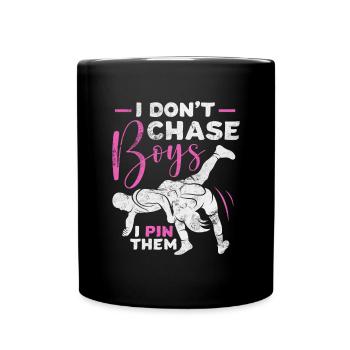 Wrestling - Tasse einfarbig - Schwarz - Vorne
