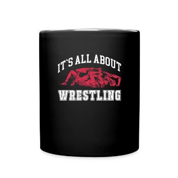 Wrestling Wrestler Fight Wrestling Ringer Gift - Full Colour Mug - black - Front
