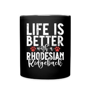 Rhodesian Ridgeback Gifts - Full Colour Mug - black - Front