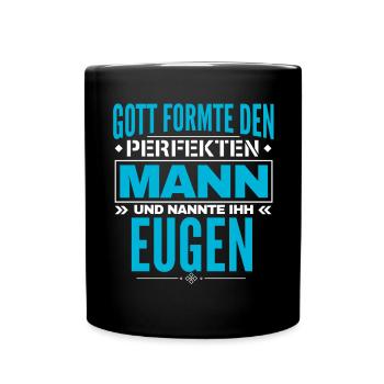 Eugen Name Design - Tasse einfarbig - Schwarz - Vorne