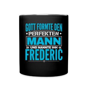 Frederic Name Design - Tasse einfarbig - Schwarz - Vorne