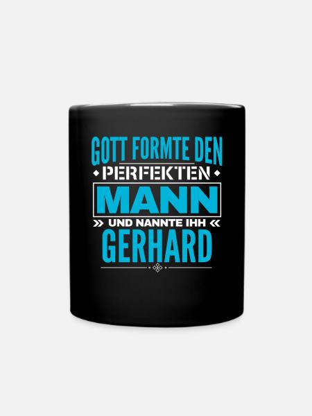 Gerhard Name Design - Tasse einfarbig - Schwarz