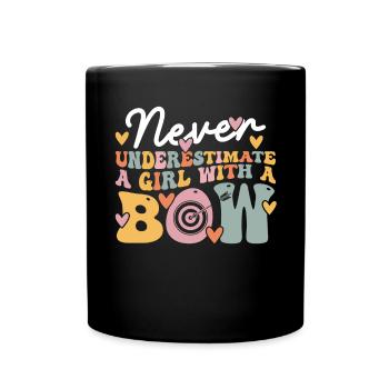 Groovy Archery Girl - Full Colour Mug - black - Front