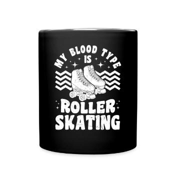 Patineur à roulettes - Mon groupe sanguin est le patinage à roulettes - Mug uni - noir - Devant
