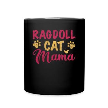 Ragdoll Cat Mom - Tasse einfarbig - Schwarz - Vorne
