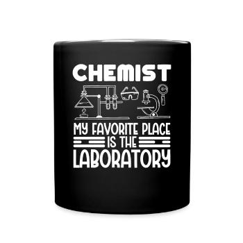 Chemiker Favorite Place Is Laboratory Chemie - Tasse einfarbig - Schwarz - Vorne