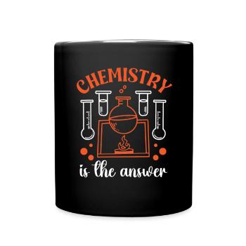 Chemist The Answer Chemistry Chemical Technician Science - Full Colour Mug - black - Front