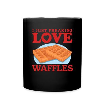 Waffles Waffle Lover Waffle Gift - Full Colour Mug - black - Front