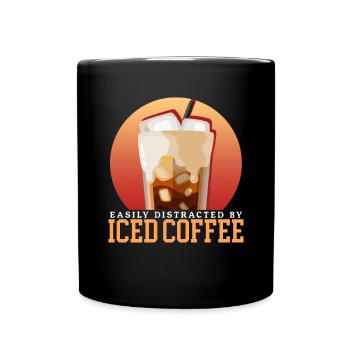 Iced Coffee Iced Coffee Coffee Lover Gift - Full Colour Mug - black - Front