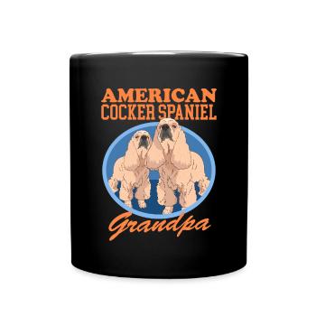 American Cocker Spaniel grand-père chien cadeau - Mug uni - noir - Devant