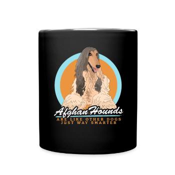 Afghan Hound Dog Owner Gift - Full Colour Mug - black - Front