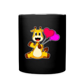Ballon girafe - Mug uni - noir - Devant