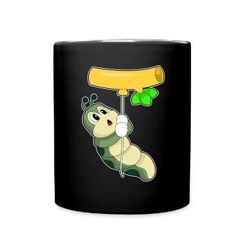 Ballon chenille - Mug uni - noir - Devant