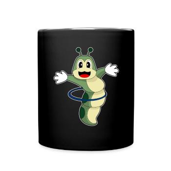Caterpillar Fitness Hoop Workout Gymnastics - Full Colour Mug - black - Front