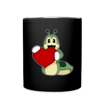 Caterpillar Heart - Full Colour Mug - black - Front