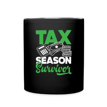 Lustiges Steuerberater Buchhalter Geschenk - Tasse einfarbig - Schwarz - Vorne