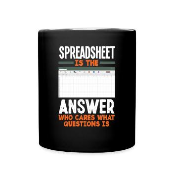 Lustiges Steuerberater Buchhalter Geschenk - Tasse einfarbig - Schwarz - Vorne