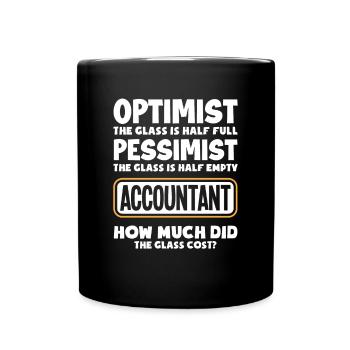 Funny Tax Advisor Accountant Gift - Full Colour Mug - black - Front