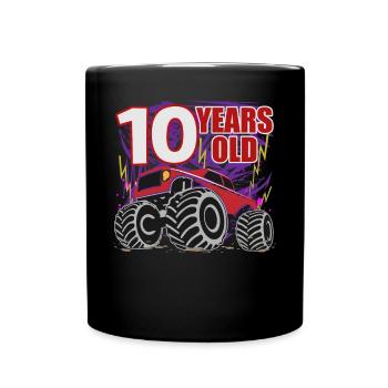 10. Geburtstag Monster Truck Bash - Tasse einfarbig - Schwarz - Vorne