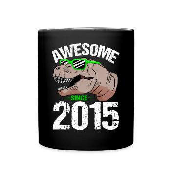 T-Rex Cool Unforgettable since 2015 - Full Colour Mug - black - Front